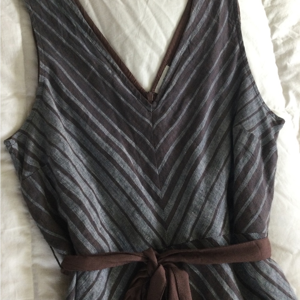 Sundance Allende Stripe Linen Dress Size 12/2 - Picture 5 of 9